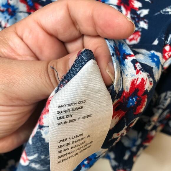 Elodie Tie Front 3/4 Length Sleeve Blouse Size M - Picture 8 of 8